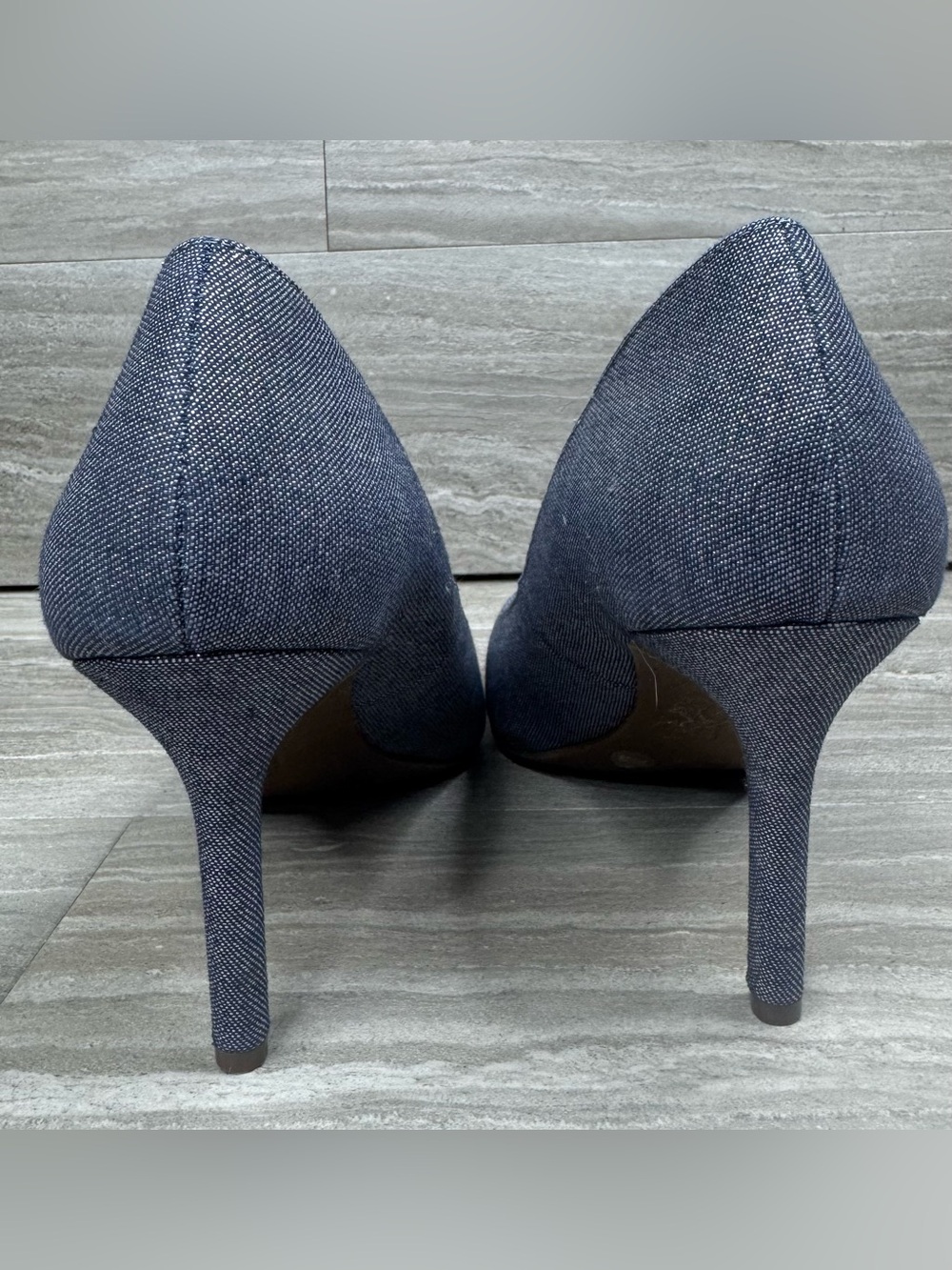 Jessica Simpson Nettles Denim Metallic Pump Heels Womens Size 8 - Picture 4 of 12